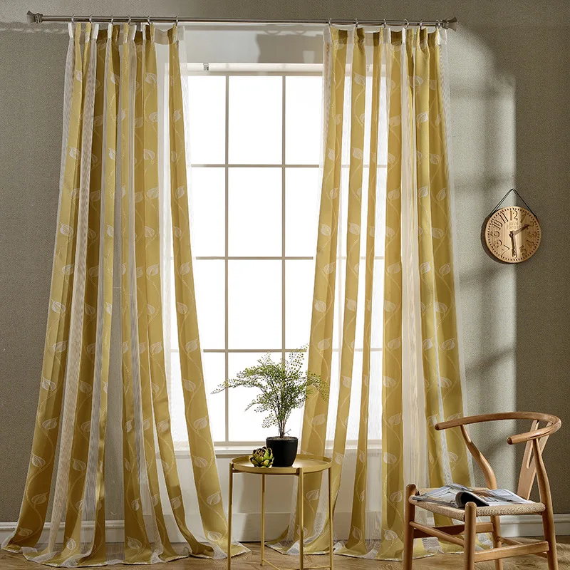 

Custom Curtains for Living Room Bedroom Modern Simple Jacquard Curtains Tulle Northern Europe Curtains Tulle Decoration