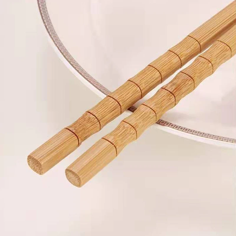 Ten Pairs Bamboo Chopsticks Sushi Non-slip Food Stick Set Handmade Reusable Additive-free Chinese Tableware | Дом и сад