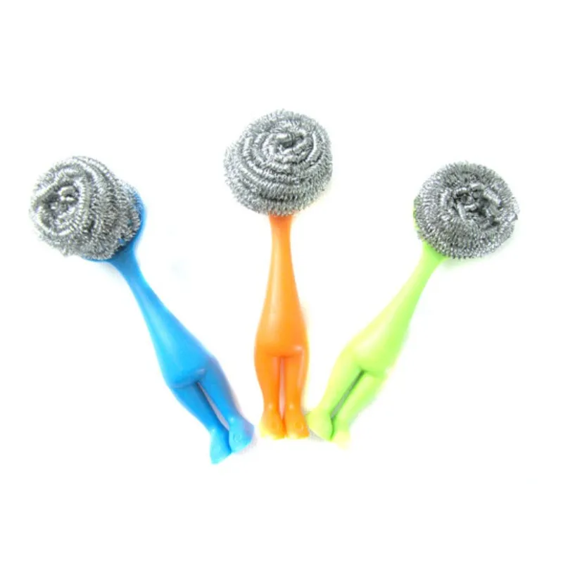 1 шт. пластиковый поддон для чистки горшков проволочный шар ручка мочалки