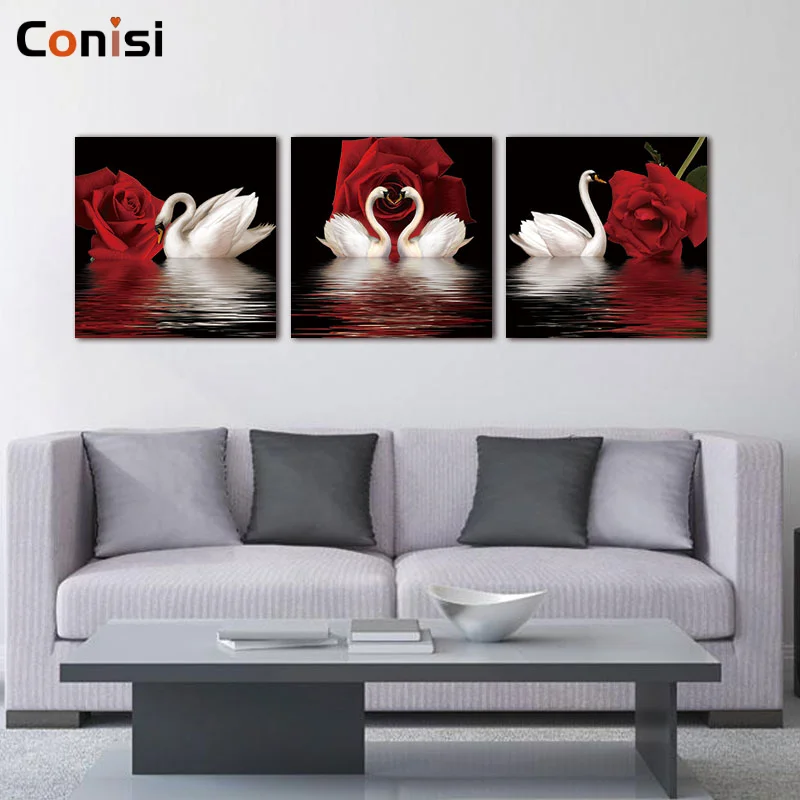 Современный настенный плакат Conisi с рисунком в скандинавском стиле красной розой