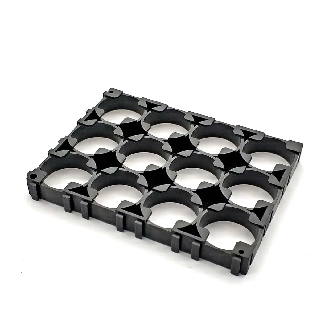 3*4 21700 Battery Holder Bracket Cell Safety Anti Vibration Plastic Brackets for Batteries Diameter 21.2mm Hole Pitch 23mm |