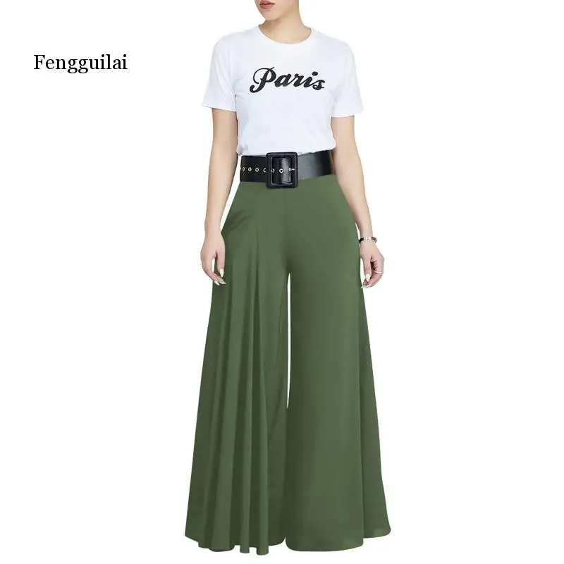 6 цветов широкие брюки плиссированные с высокой эластичной талией повседневные