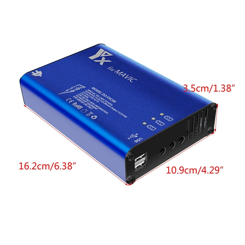 

X7AA 5In1 Multi-charger Mini Portable Battery Charger Dual USB Port Intelligent Charging Adapter Device For-Dji Mavic Drone