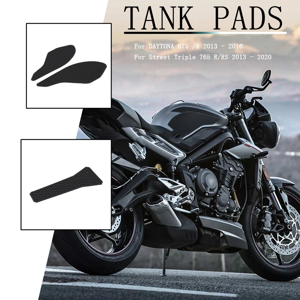 

Fuel Tank Pads Protector Stickers Decal Gas Knee Grip Traction Pad Side Sticker For DAYTONA 675 /R For STREET TRIPLE 765 R/RS