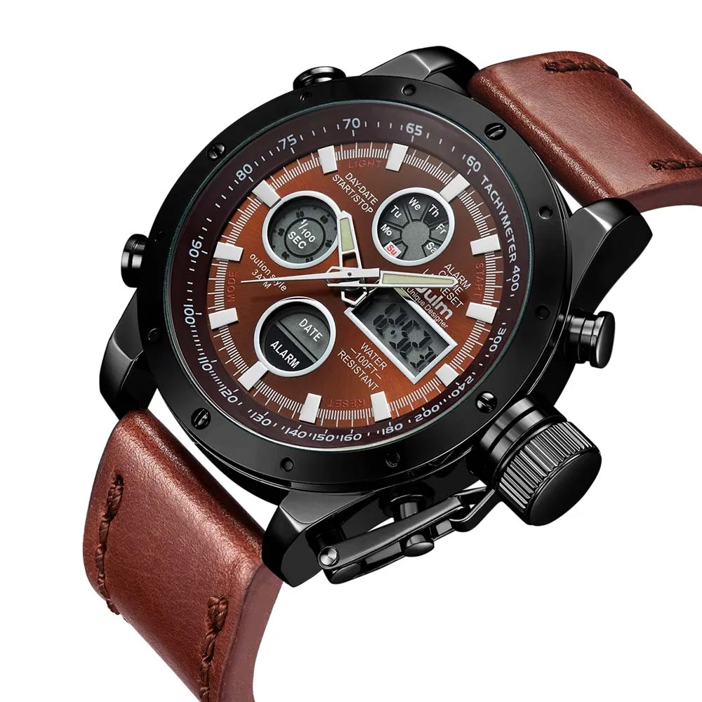 Oulm Watch Luxury Men Watches Sports Fashion Dual Display Led Digital Quartz reloj hombre montre homme | Наручные часы