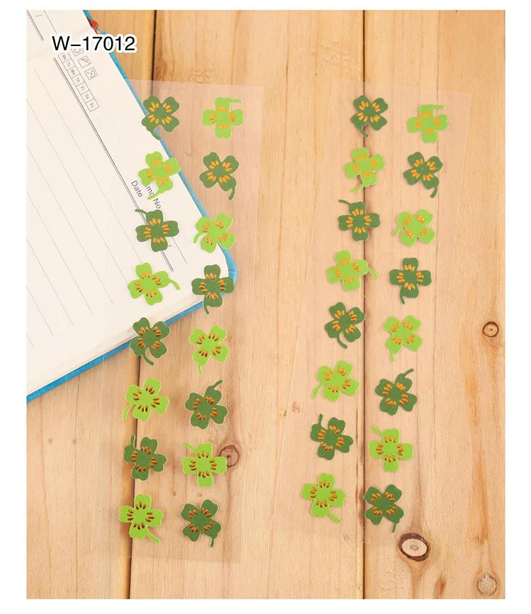 2 set Decorative Vintage Journal Diary Gold Paper Flower Plant Stickers Scrapbooking Flakes Stationery