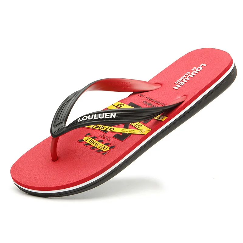 

2021 Fashion Brand Beach Flip Flops Men Summer Non-Slip Slippers Men Breathable Comfort Slides Men Slippers Beach Outside