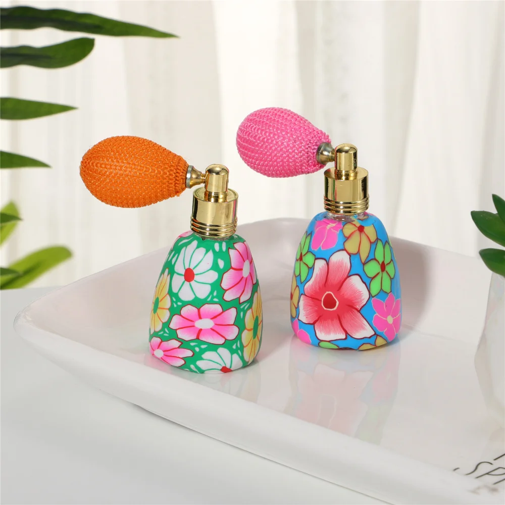 

2pcs Conical Clay Bottle Spray Perfume In Separate Bottles Empty Scent Bottle