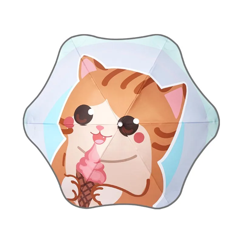 

2021 New Umbrella Kids Cute Cartoon Children Umbrella animation Creative long-handled 3D Modeling kids umbrella For Boys Girls