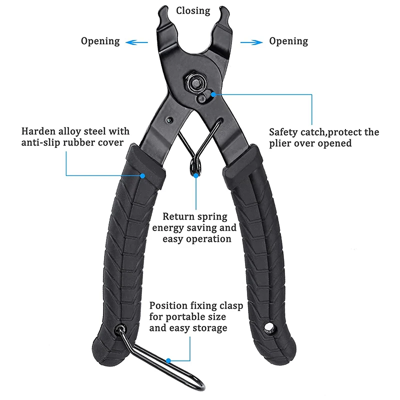 

Bicycle Link Clamp + Chain Breaker Split Tool + Chain Checker, Missing Chain, Chain Opener, Chain Cutter Connector Tool