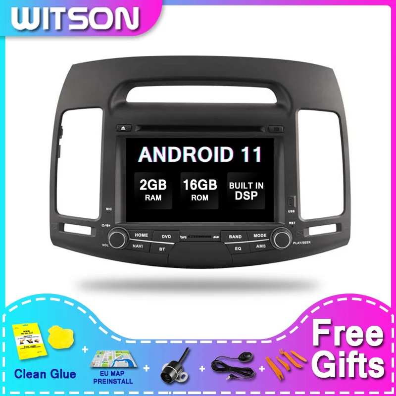 

Автомобильный мультимедийный плеер WITSON DSP 2 Гб 16 дюймов 2Din Android 11 для HYUNDAI ELANTRA(2007-2011) радио аудио GPS Glon