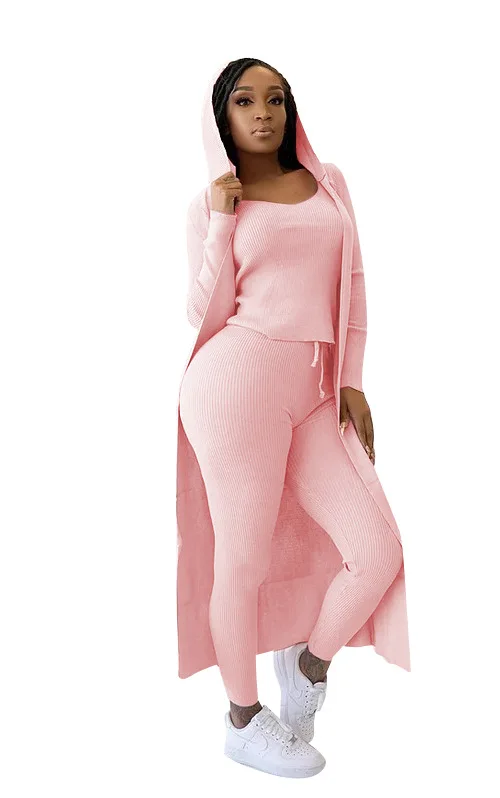 TS1089 оптовая продажа товаров повседневная одежда однотонный Комплект из 3-х