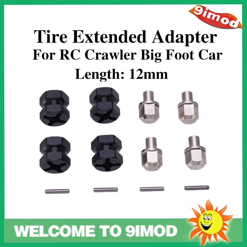4 шт. 12 мм шестигранный переходник для шин черный Traxxas Tamiya Axial Scx10 D90|Детали и