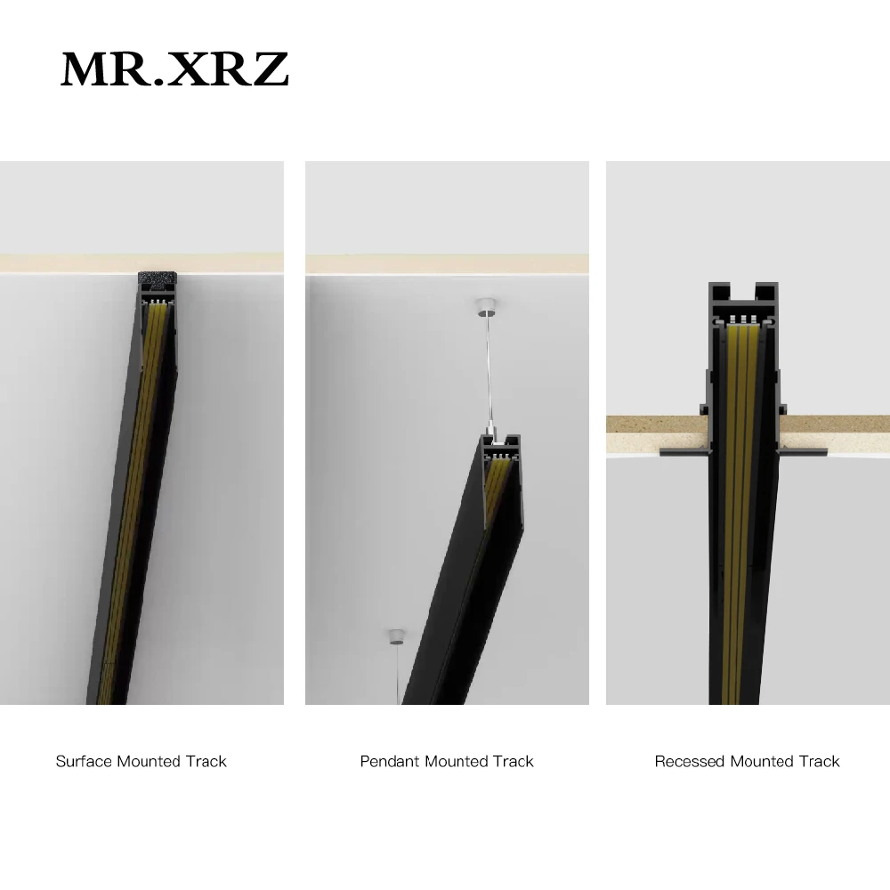 Mr. XRZ 1 5 м DC 24V утопленная поверхность подвесной алюминиевый Магнитный рельс для