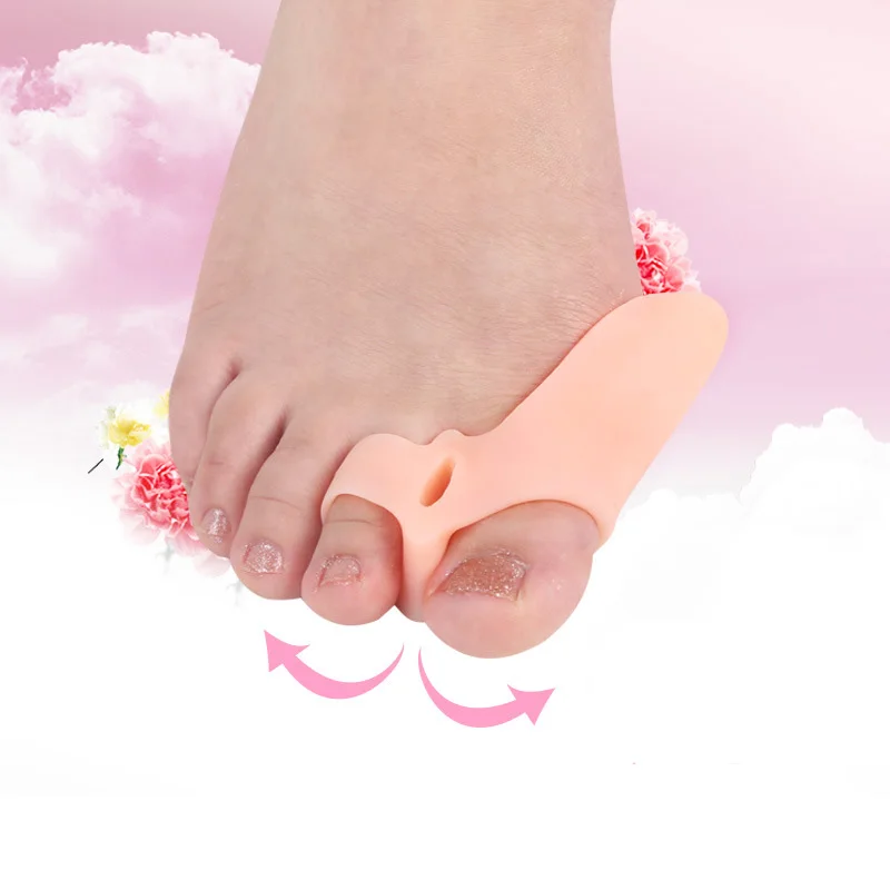 

4Pair Silicone Toe Separator Hallux Valgus Corrector Bunions Toe Separator Pedicure Separador De Dedos De Los Pies For Daily Use