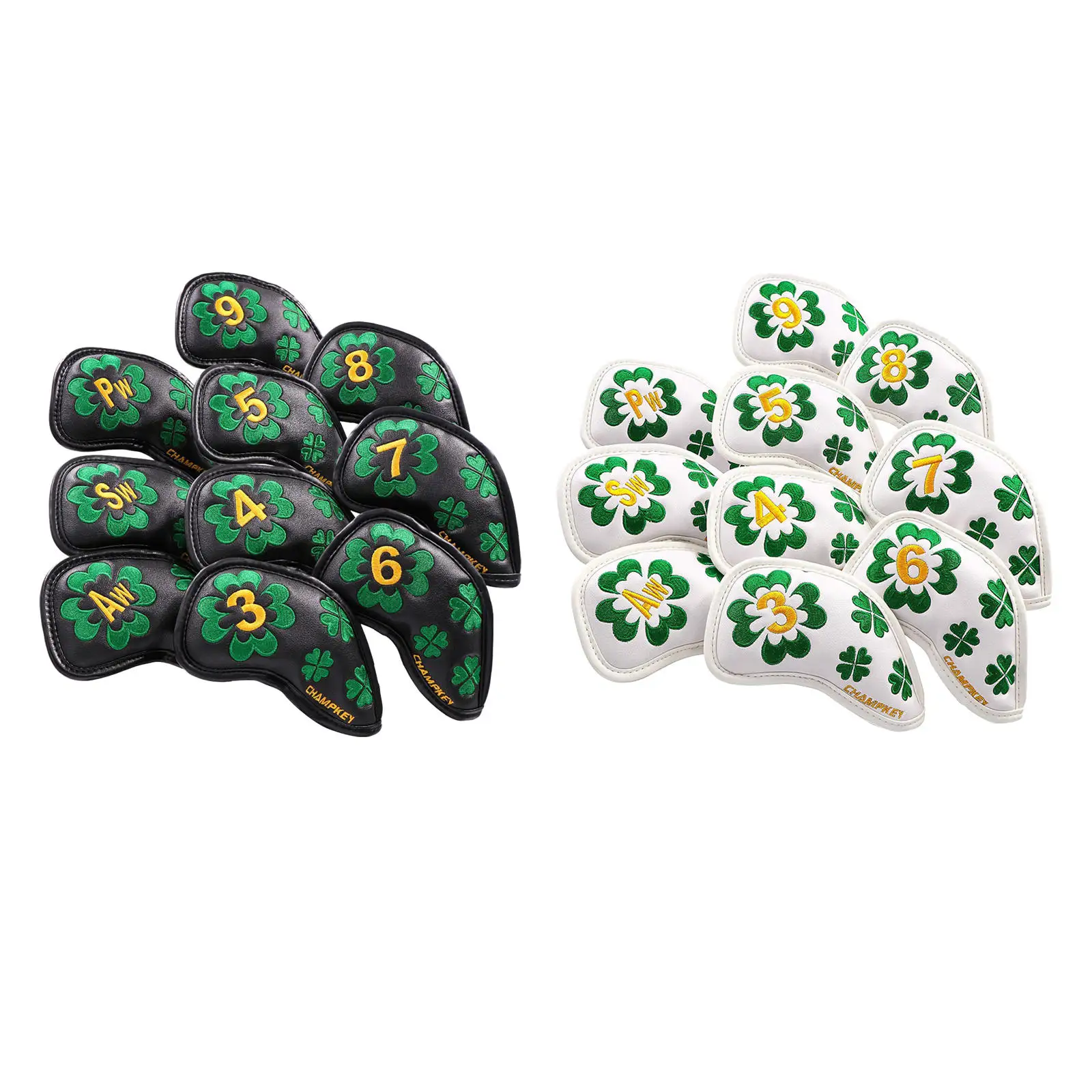

10Pcs Golf Iron Covers Set Headcovers Club Tape Embroideried Waterproof Protector