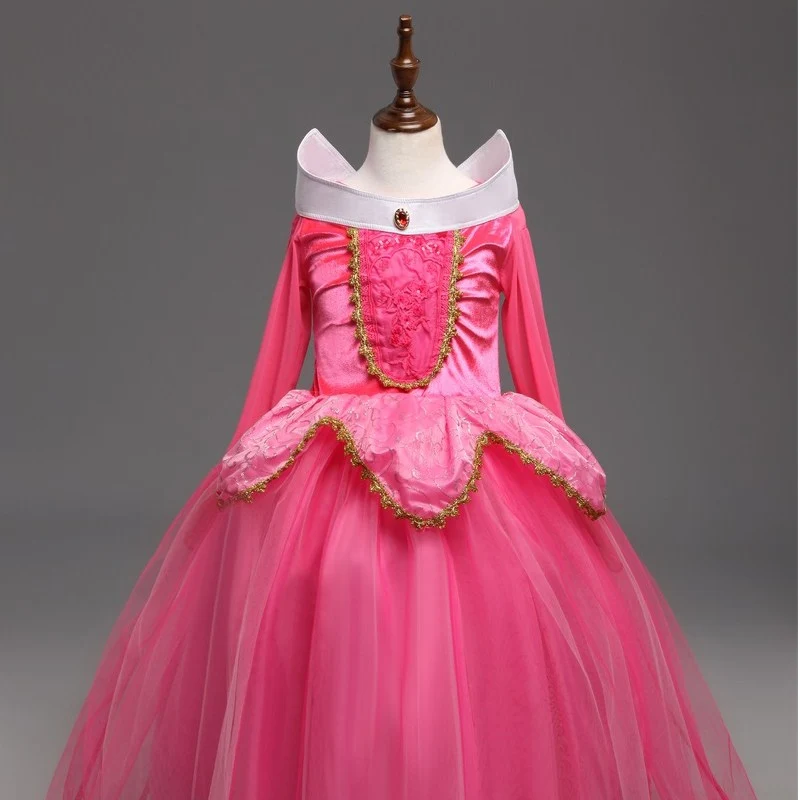 Princess Christmas Beauty Girl Dress Kids Cosplay Halloween Costumes For Girls Tulle Party 4-10 Years Birthday | Детская одежда и