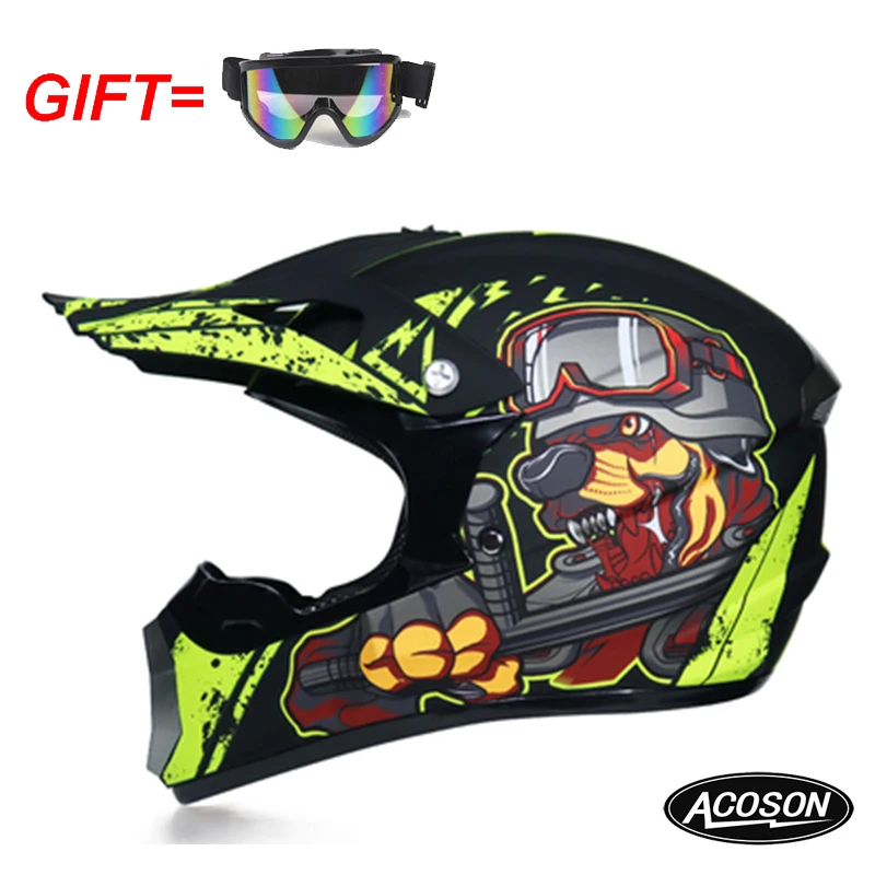 Motorcycle cross helmet for motorcycle helmet down MTB DH off road motorcycle cross racing helmet point with goggles