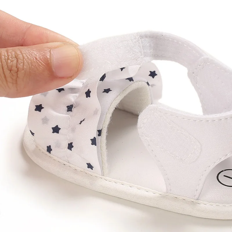 

Baby Soft Bottom Girls Casual Sandals Floral Print Anti-Slip Shoes Toddler Soled First Walkers Ins Newborn Walking Shoe