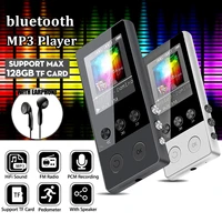 up to 128gb bluetooth mp3 player earphones hifi fm radio sport mp 4 hifi portable music players voice recording recorder tf card