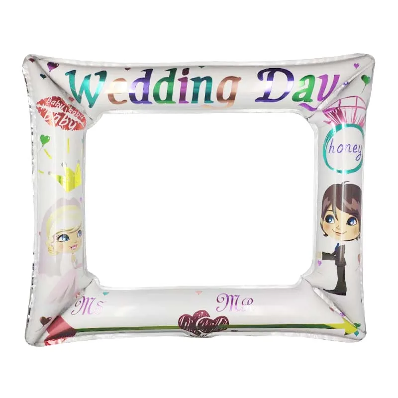 wedding large size 1 шт стиль воздушный шарик из алюминиевой фольги фоторамка воздушные шары с днем рождения семейные вечерние фото артефакт для мальчиков и девочек - Цвет: wedding large size