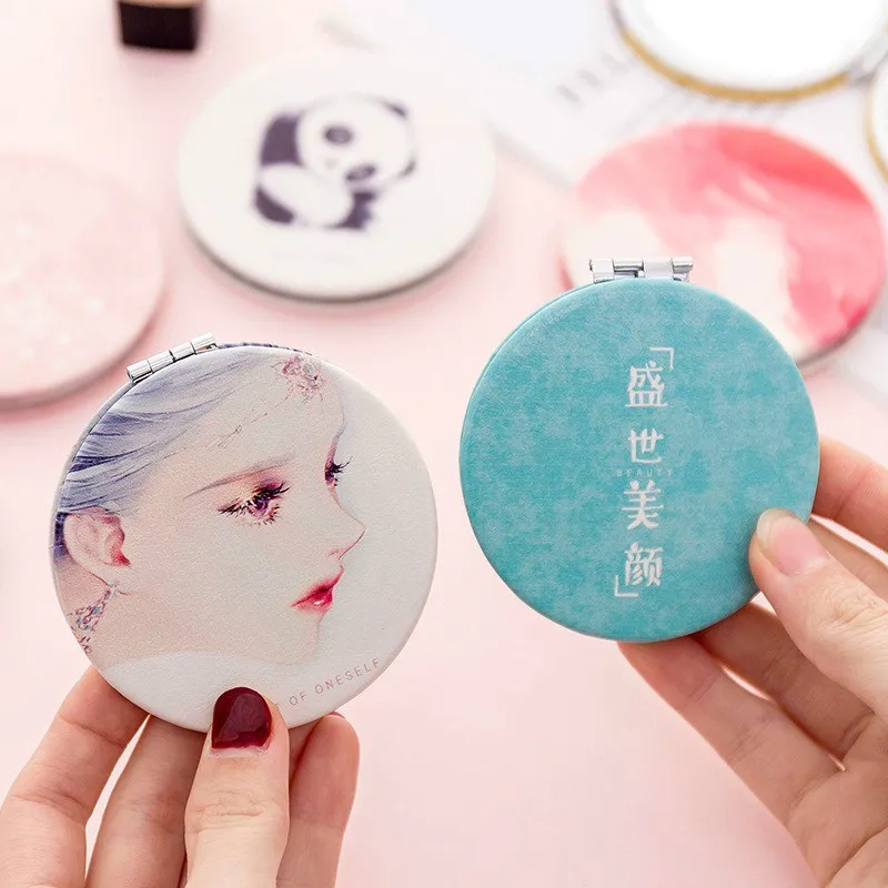 1 шт. модное мультяшное портативное маленькое зеркало для девочек карманное