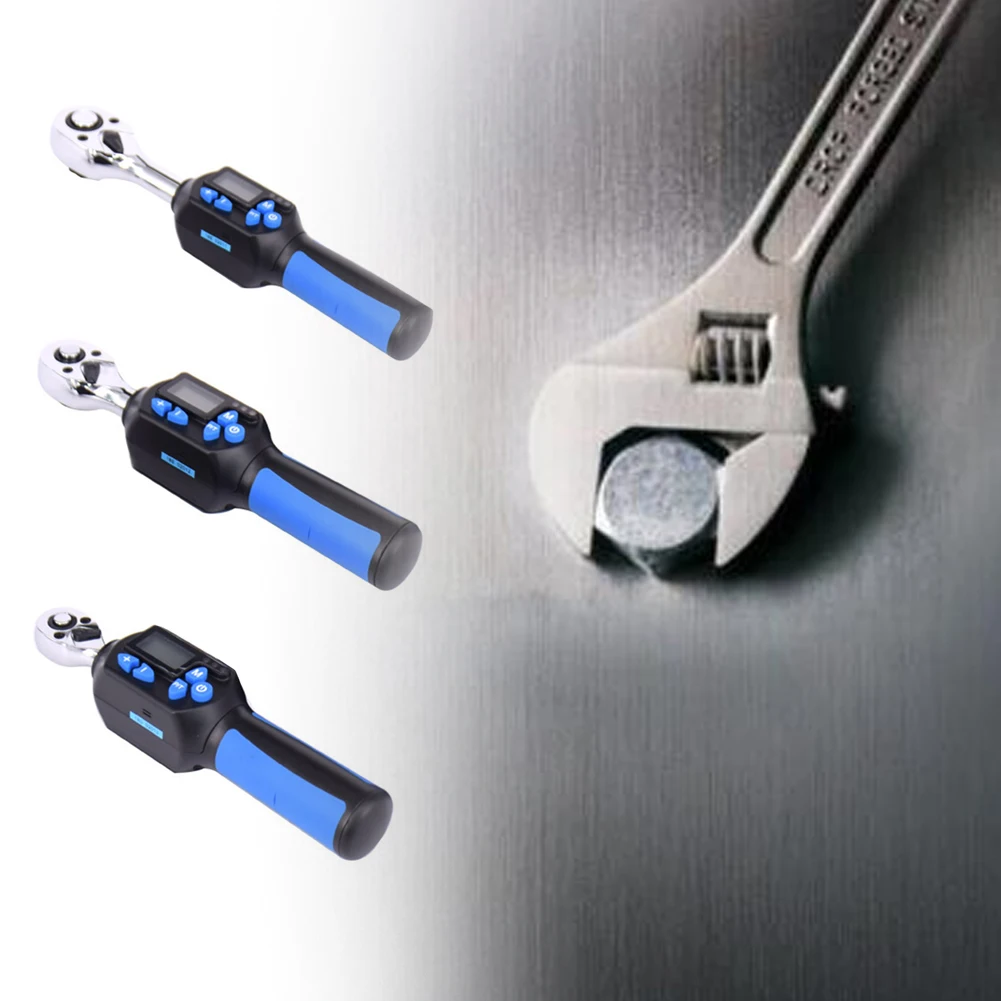 

Mini Adjustable LCD Display Battery Operated Hand Tool Torque Wrench Alarm Back Light Ergonomic Practical Electronic Digital