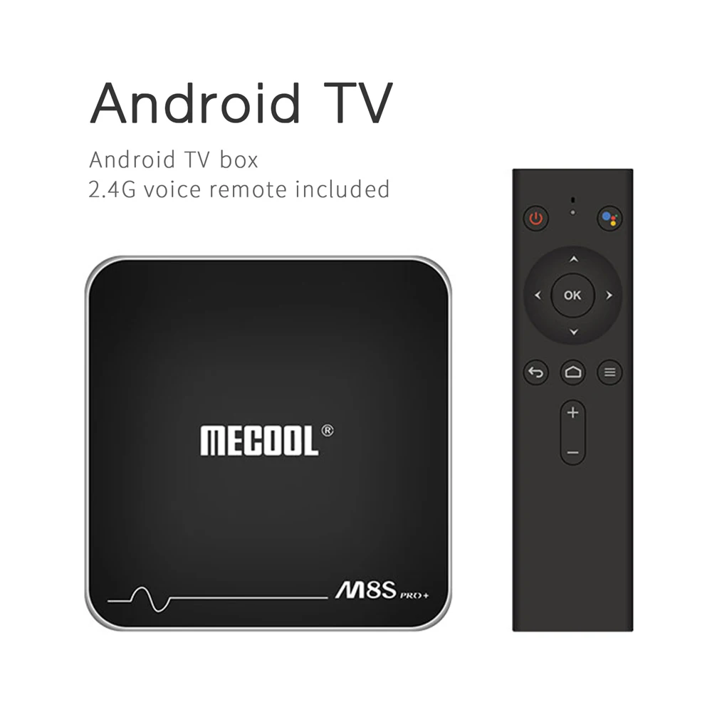 ТВ приставка MECOOL M8S PRO Plus Android 7 1 с голосовым ИК управлением 2 4 ГГц четырехъядерным