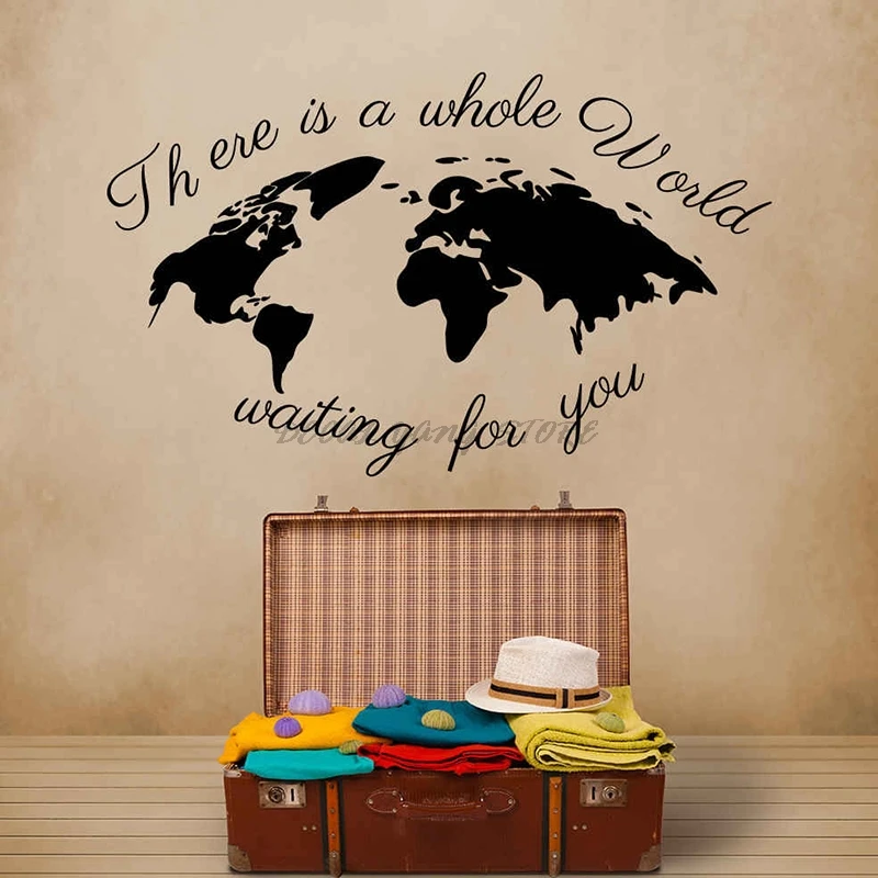 

Новинка, Лидер продаж, съемная виниловая карта мира, Настенная Наклейка для дома и офиса, художественная наклейка, креативный рисунок, карти...