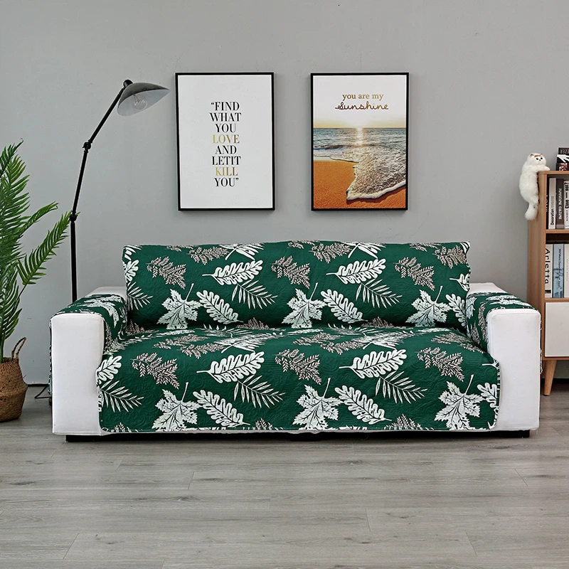 

Leaves Style Stretch Sofa Cover Polyester Slipcovers for Living Room Armrest Couch Cover Furniture Protector Washable 1 2 3 Seat