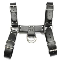 pu leather male chest harness bondage slave fetish restraints straps belts sex products adult toys club costumes props for men