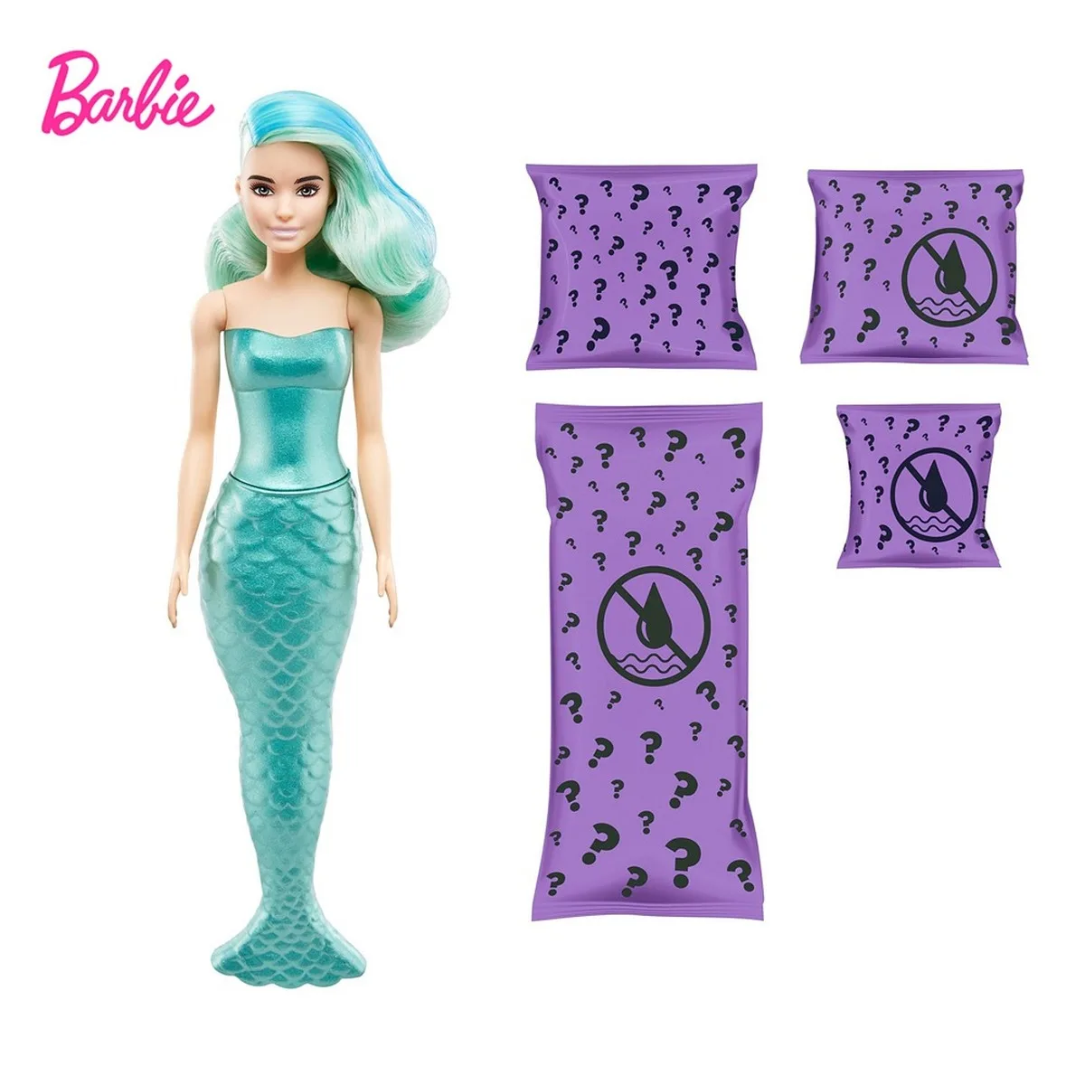 Барби сюрприз глухая коробка Цвет раскрыть куклы русалки тема Температура