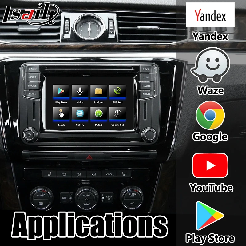 Система мультимедийная Автомобильная Lsailt Android 9 0 GPS навигация экран для MQB MIB 2014 2019
