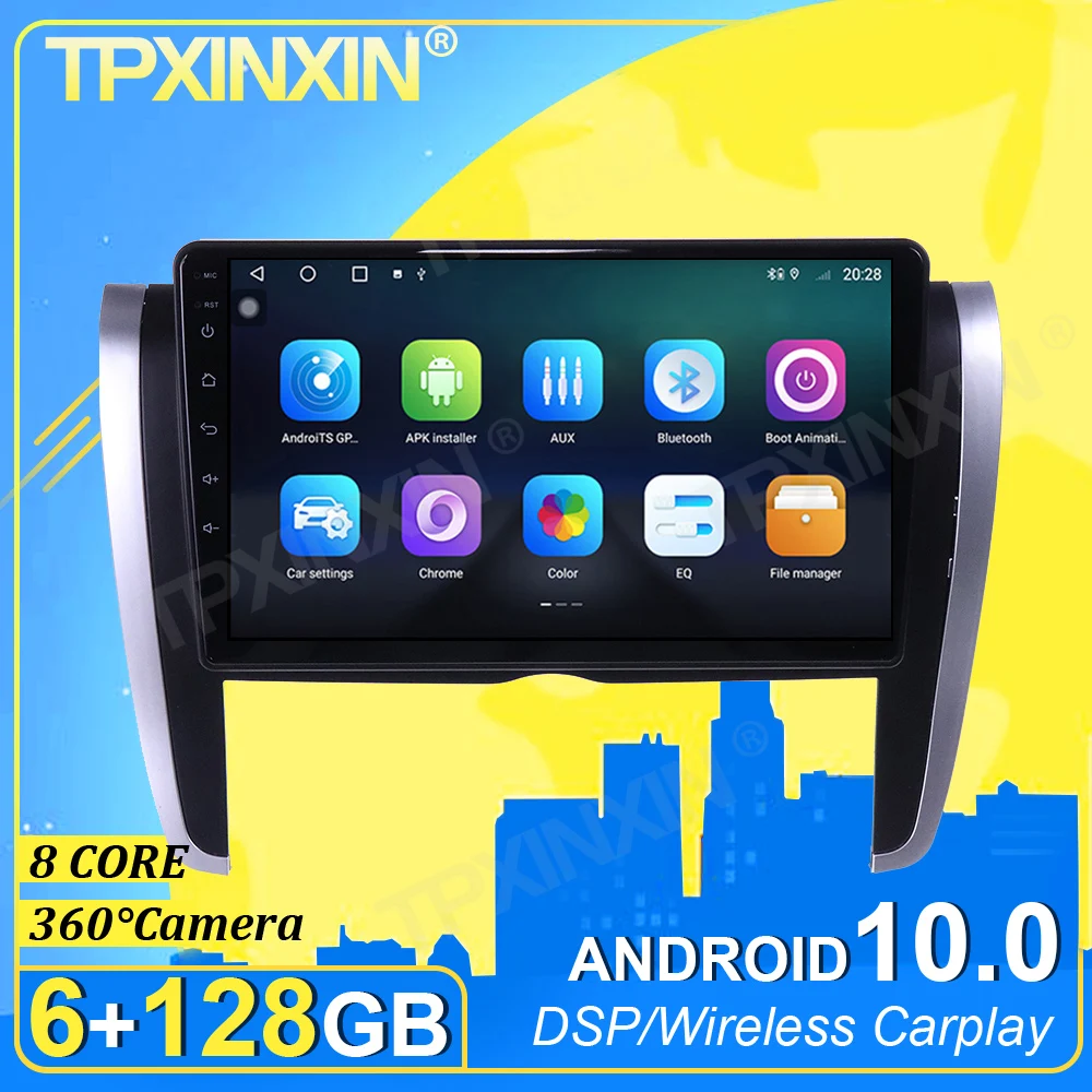 

Камера Carplay 10,0 с IPS-матрицей, Android 128, 6 ГБ + 360 гб, для Toyota Allion 2007-2015, радио, мультимедийный плеер, радио, магнитофон, видео, GPS
