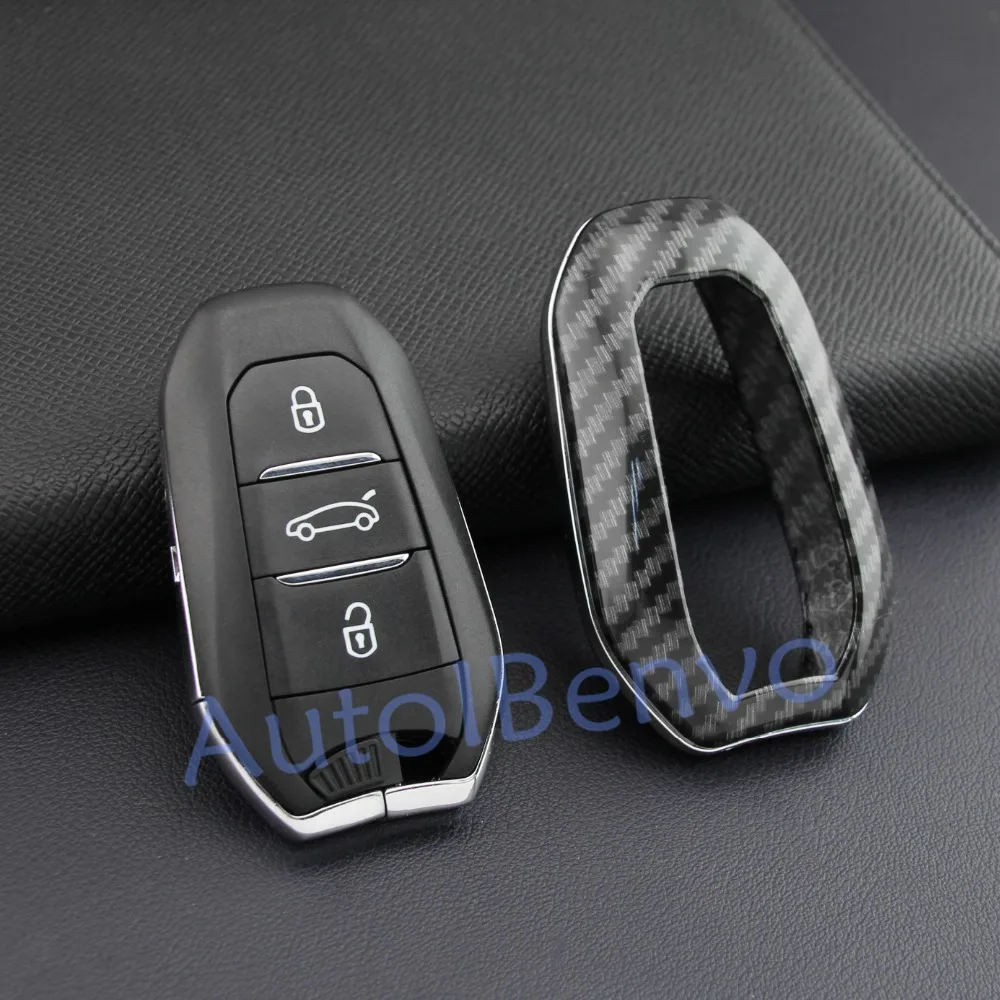 Carbon Fiber Smart Car Key Protect Shell For Peugeot 508 3008 5008 Citroen C3 C5 Aircross C4 Picasso DS 4S DS5 DS 3 7 Crossback