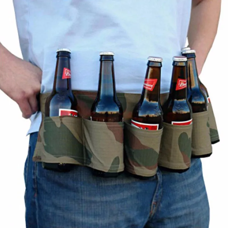 

Climbing Camping Hiking Jeans Portable Bottle Waist Beer Belt Bag Convenient the Wine Bottle Beverage Cans Holding Hanging