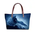 INJERSDESIGNS модная дамская сумочка, роскошные сумки с принтом Луны кота, сумки на плечо для женщин, сумка-тоут, сумка Bolsa Feminina