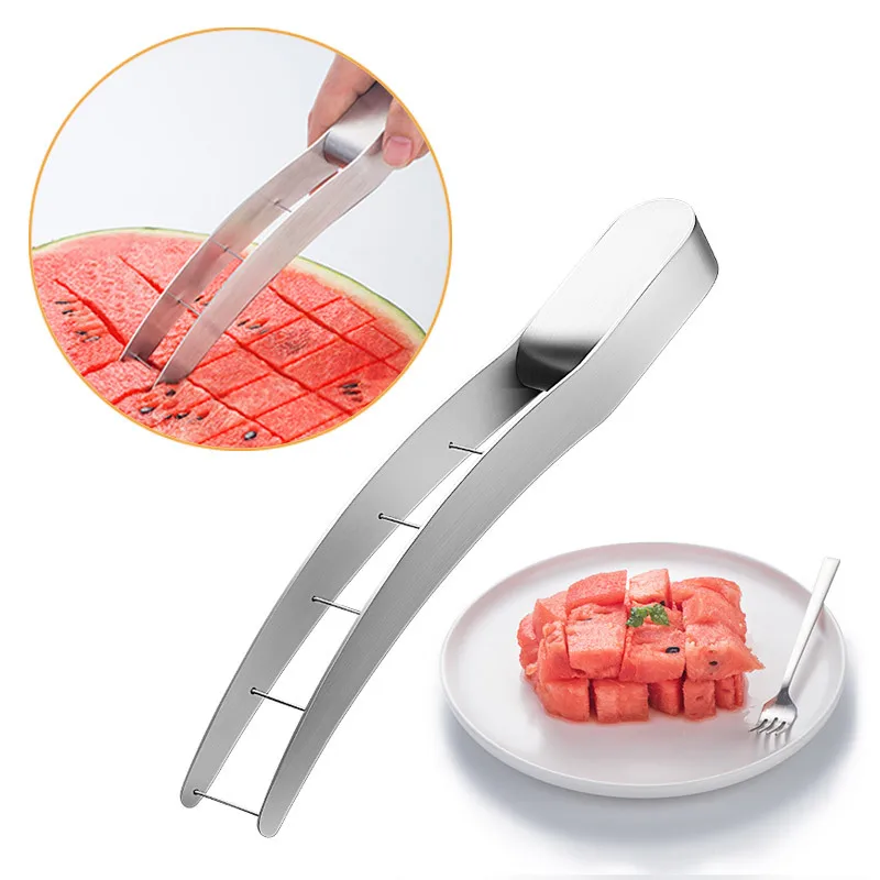 304 stainless steel watermelon cutter knife fruit vegetable cutter watermelon cubes kitchen accessories gadgets free global shipping