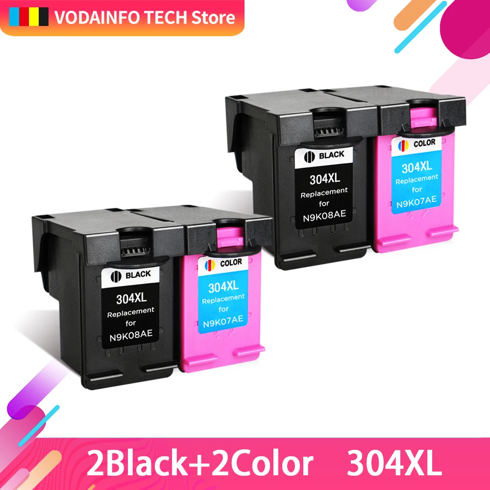 QSYRAINBOW Замена для hp 304 304xl чернильный картридж Deskjet 2632 2630 3730 Envy 5020 5030 5032 5034