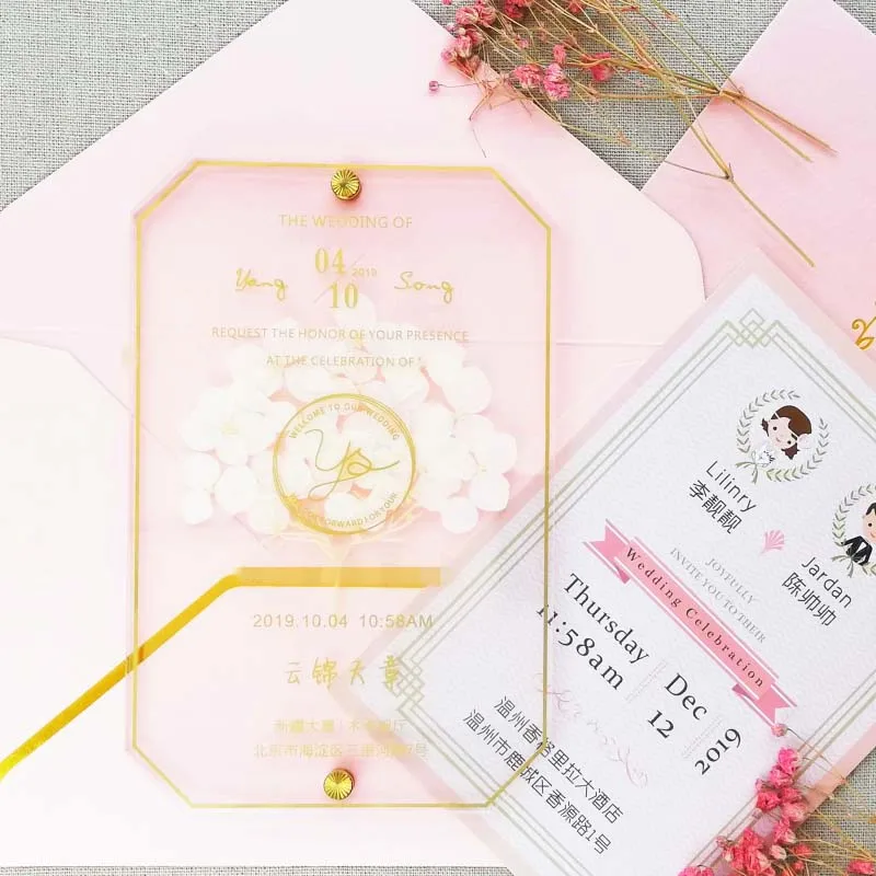 2019 Бесплатная дизайнерская цветная печать на заказ акриловая карта Прозрачная