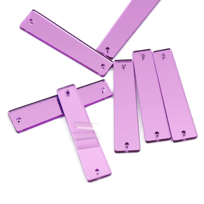 Полоски акриловые зеркальные YANRUO 30 шт. плоские стразы шьют на камнях и кристаллах