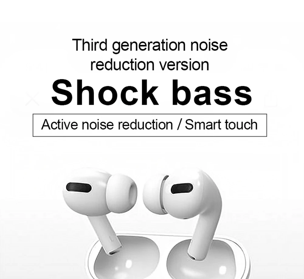 Беспроводные наушники Airpods Pro, Bluetooth 5,0 безпроводные наушники, наушники с функцией активного шумоподавления и функцией обнаружения, 3D стерео наушники для Apple Airpods Pro Беспроводные наушники bluetooth