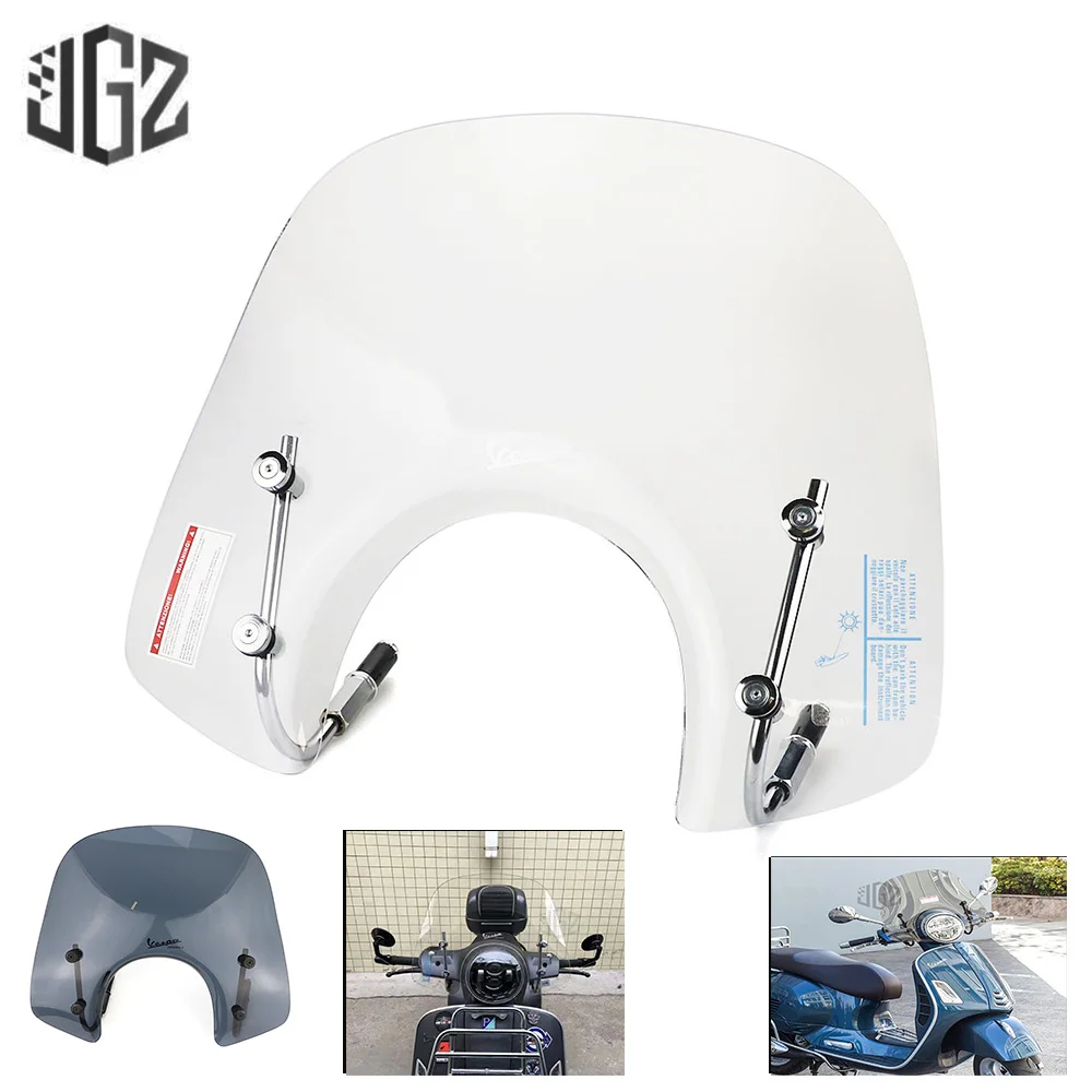 

Motorcycle Screen Windshield Acrylic Windscreen Wind Deflector Cover Bracket For VESPA GTS 250 300 2017 2018 2019 Accessories