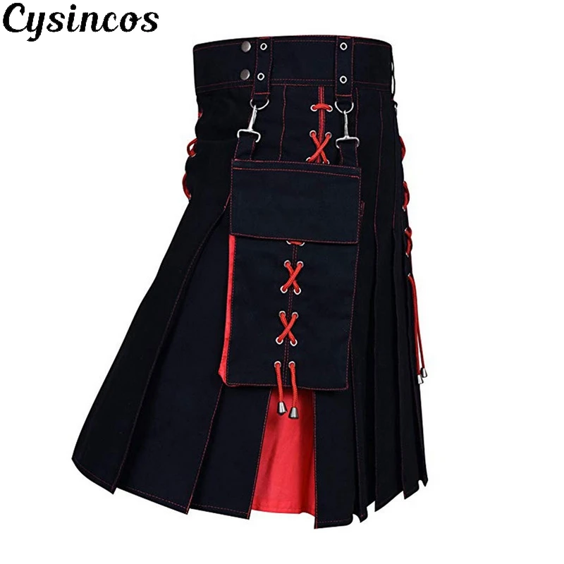 CYSINCOS новинка 2019 гибридные современные хлопковые джинсы Kilt для мужчин