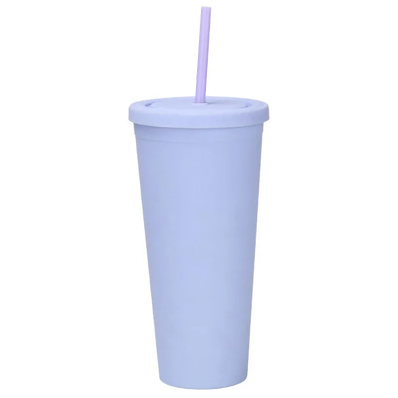 700 мл многоразовые креативные чашки пластиковая кружка с крышкой многоцветная