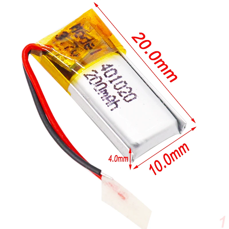 3 7 v 200mah 401020 литий-полимерный аккумулятор для игрушечных автомобилей Bluetooth