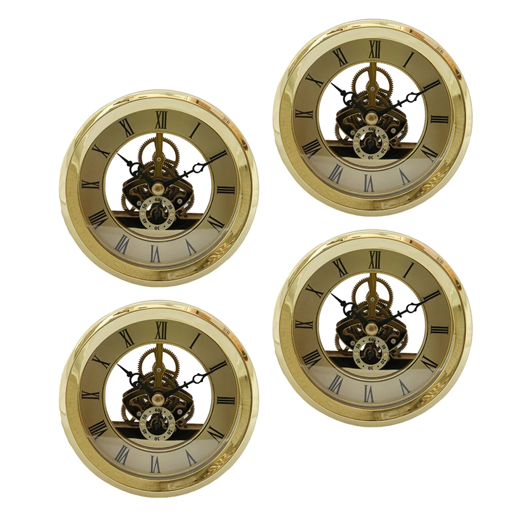 

4 X 103mm / 4.06 Inch Clock Dial Roman Numerals Clock Insert Al