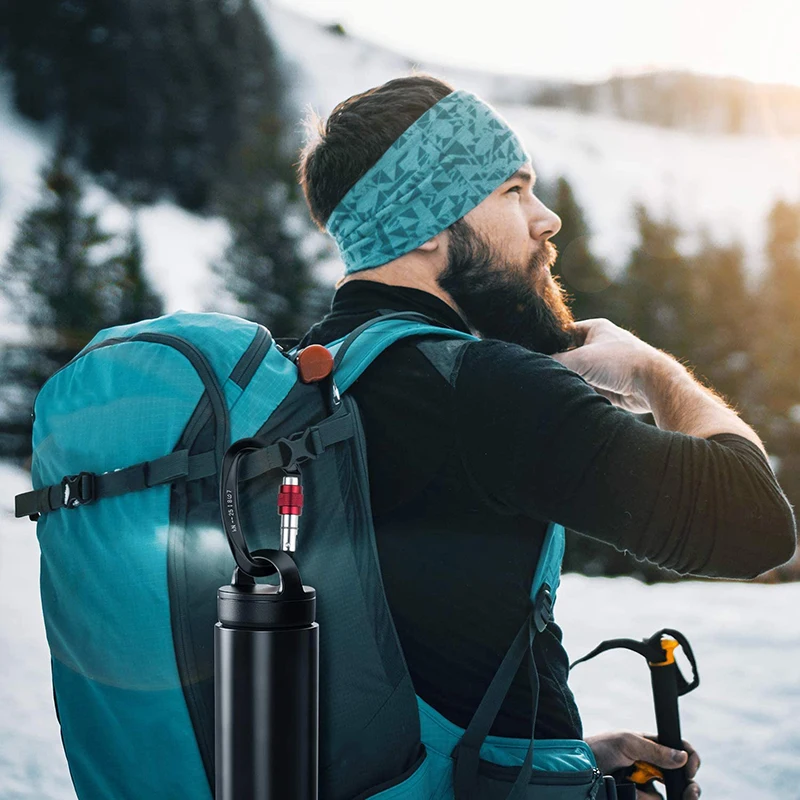 

2pcs Climbing Carabiners D Shaped Mountaineering Safety Screw Lock Buckle Aluminum Carabiner Outdoor Camping Equipement