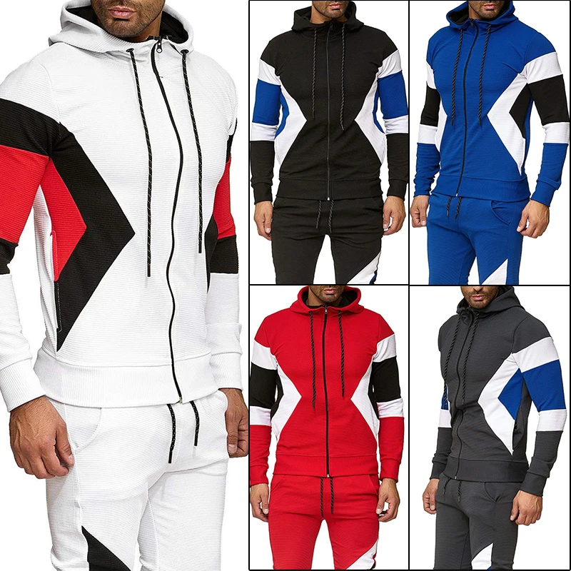 

Two sports suit men's sports suit men's sports suit training suit fashion hoodie men's jogging pants