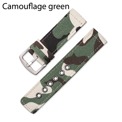 Camouflage green UTHAI P33 холщовый нейлоновый ремешок 18mm20mm22mm24mm ремешок для часов черный камуфляж часы ремешок Запчасти для часов - Цвет ремешка: Camouflage green